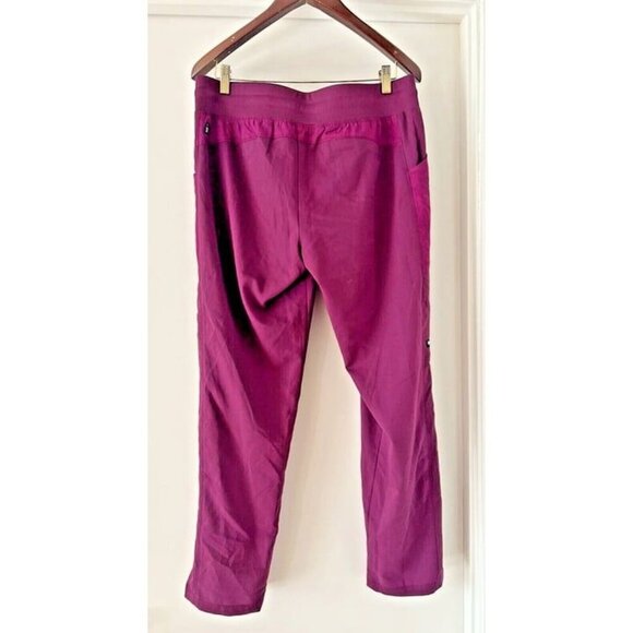 Women Greys Anatomy Barco Spandex Stretch 5 Pocket Drawstring Wine Scrub Pant L - Picture 5 of 7